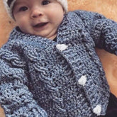 Ethan Crochet Baby Cardigan Pattern to 2 Years | Crochet Pattern PDF | English